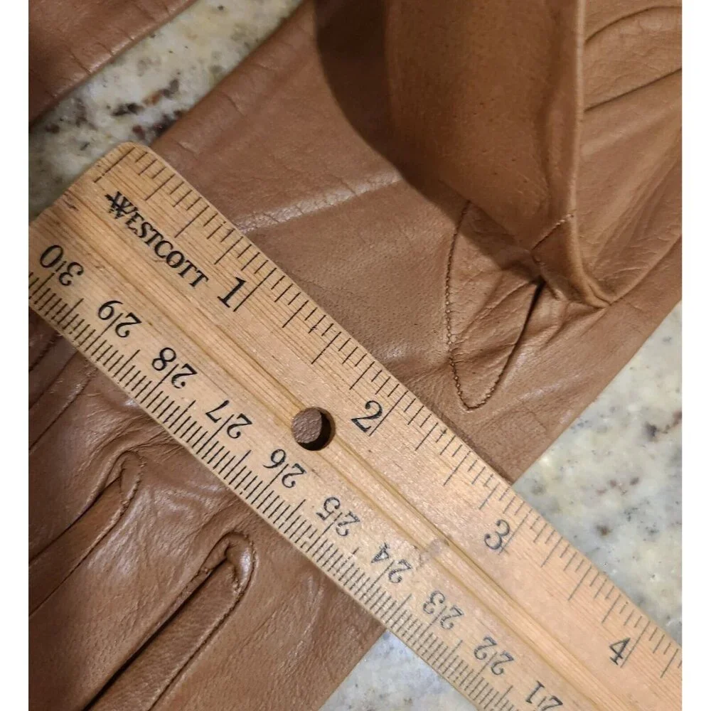 New! Vintage Size S Tan Soft Leather Formal 8.5